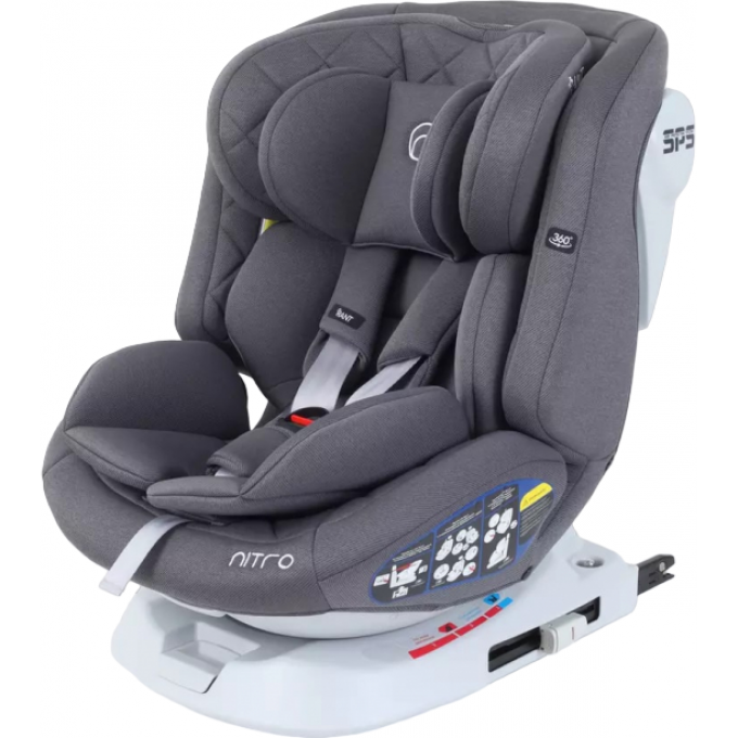 Автокресло RANT UB619 "NITRO" isofix Grey группа 0+-1-2-3 (0-36 кг) 4670078635143