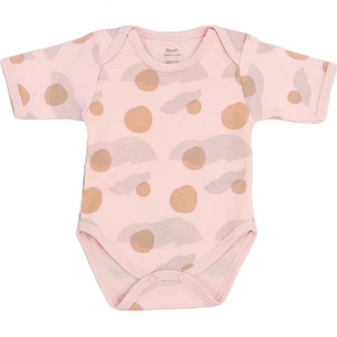 Боди с коротким рукавом RANT HUGS AND KISSES Pattern Pink (р.68) 4670078628374